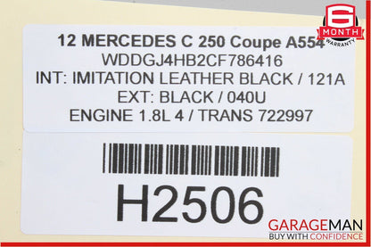 08-14 Mercedes W204 C250 Coupe Front Left Door Panel Tweeter Speaker Trim Cover