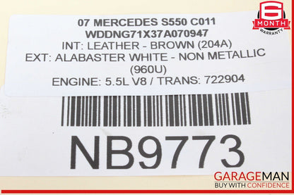 07-10 Mercedes W221 S550 Navigation Information Display Screen Monitor OEM