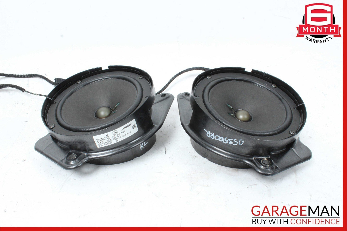 00-06 Mercedes W220 S500 S430 S55 AMG Rear Door Audio Sound Speaker Set of 2 Pc