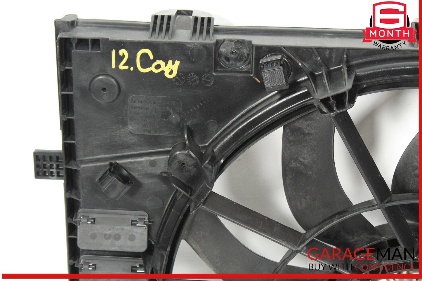 11-18 Porsche Cayenne 958 Engine Cooling Fan Motor Assembly 7P0121207A OEM