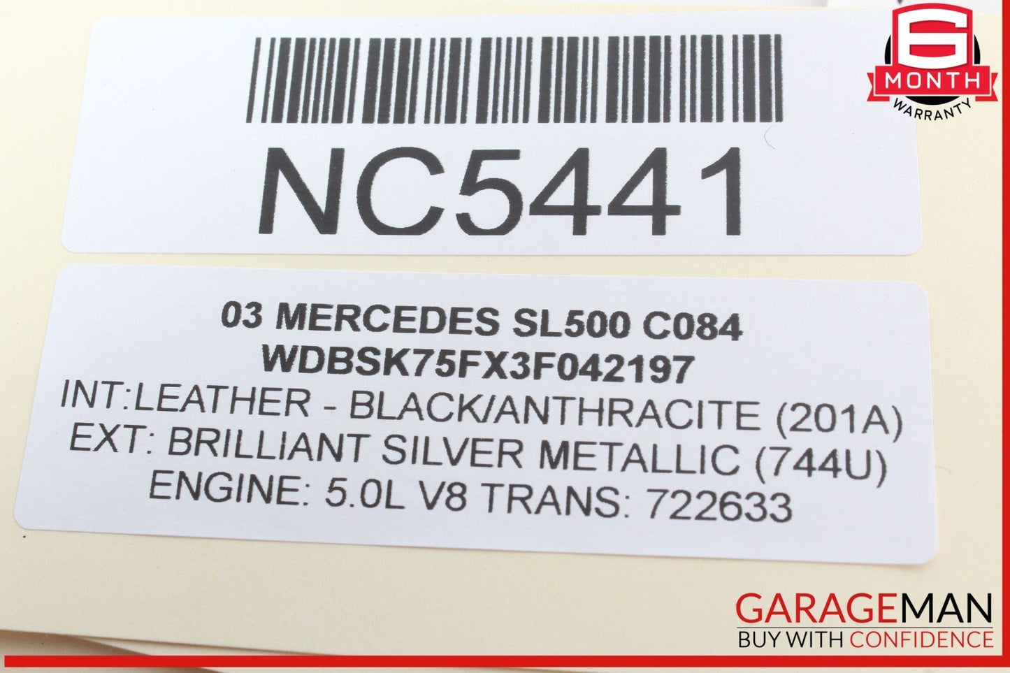 03-12 Mercedes R230 SL500 SL55 AMG Front Left Door Control Module 2308203526 OEM