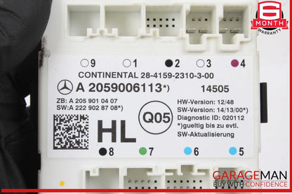 15-20 Mercedes W205 C300 Rear Left Driver Side Door Control Module Unit OEM