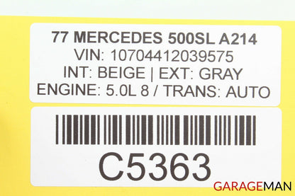 72-89 Mercedes R107 450SL Rear Left Driver Side Convertible Top Cover Lock Latch