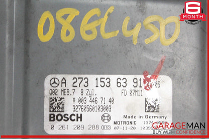 07-12 Mercedes-Benz GL450 ECU ECM Engine Control Module Unit 2731536391