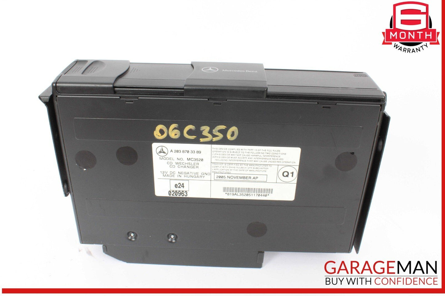 05-09 Mercedes W203 C350 Sport SL550 CD Changer 6 Disk Player w/ Magazine OEM