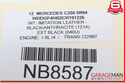 08-21 Mercedes W204 C250 GLK350 Rear Overhead Dome Light 2048204901 OEM