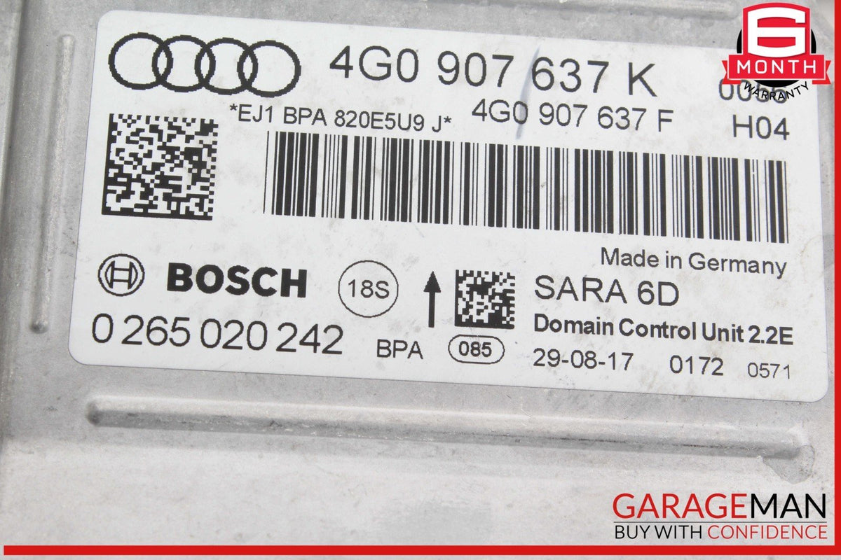 12-18 Audi A6 A7 Yaw Rate Accelerator Stability Speed Control Sensor 4G0907637K