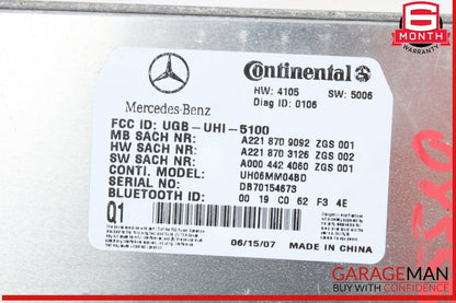 07-10 Mercedes-Benz S550 W221 Bluetooth Communication Module 2218709092 OEM