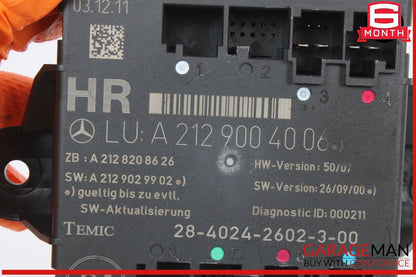 08-18 Mercedes W204 C250 Rear Right Side Door Control Module 2129004006 OEM