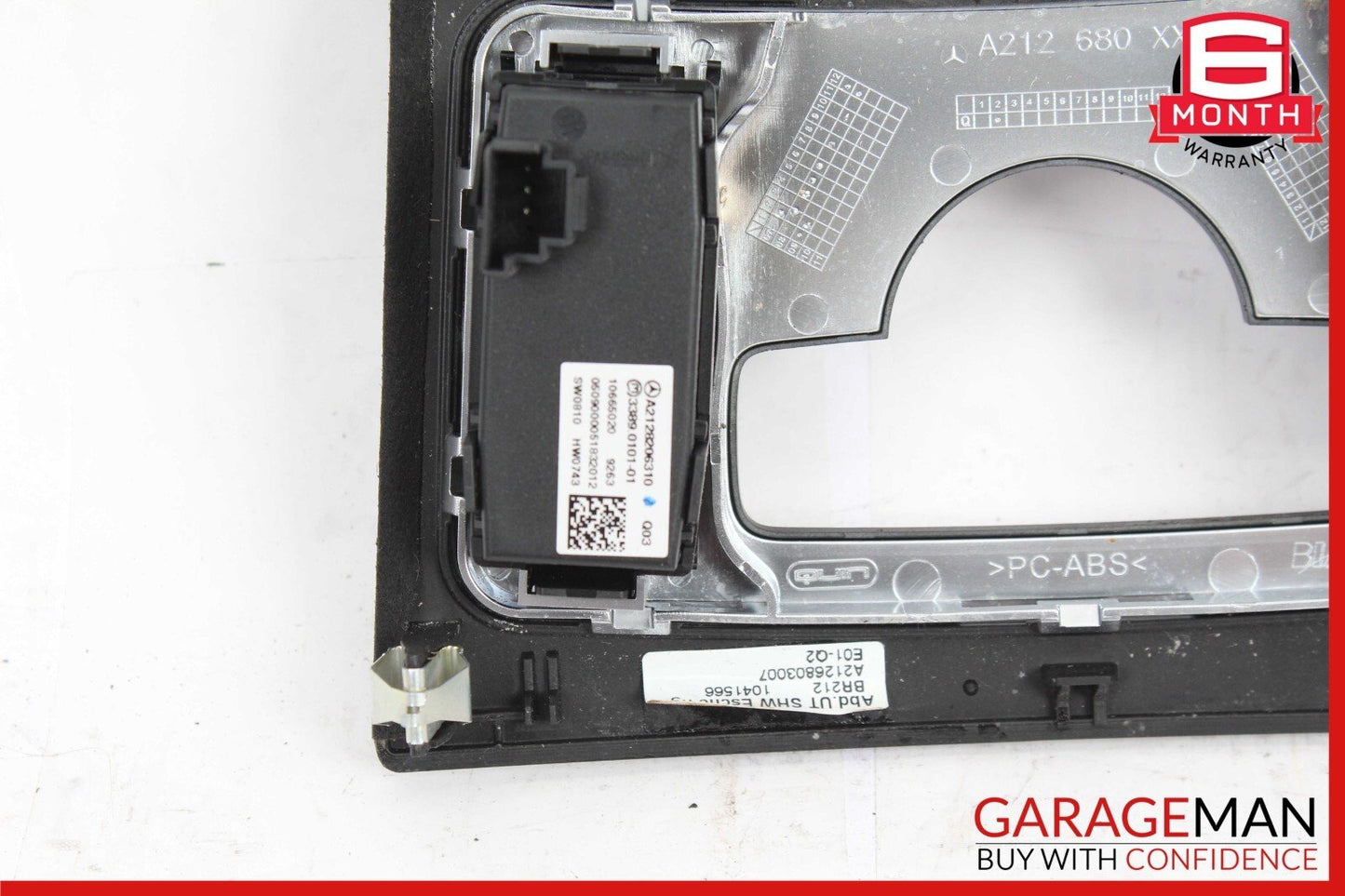 10-13 Mercedes W212 E350 E250 Center Console Switch Trim Cover Bezel Black