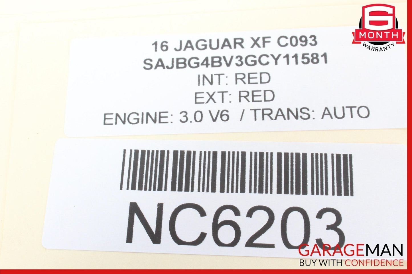 16-20 Jaguar XF Exterior Roof Shark Fin Radio Antenna Red FW9319C089EB OEM