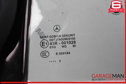 12-18 Mercedes W218 CLS550 Rear Left Driver Side Quarter Window Glass OEM