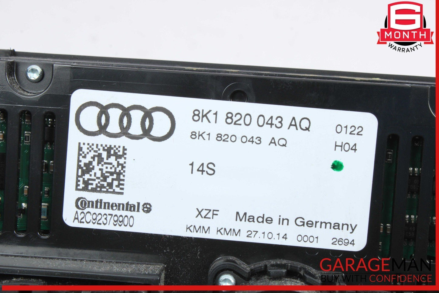13-17 Audi Q5 A4 A5 Front A/C AC Climate Control Switch Panel Assembly OEM