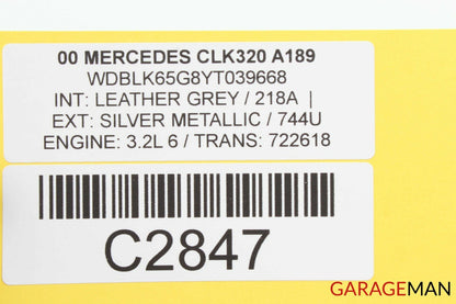 98-03 Mercedes W208 CLK320 CLK430 Hazard Door Lock Switch Control Panel OEM