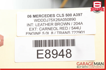 06-11 Mercedes CLS500 CLS55 AMG Rear Right Door Lock Latch Actuator Keyless Go