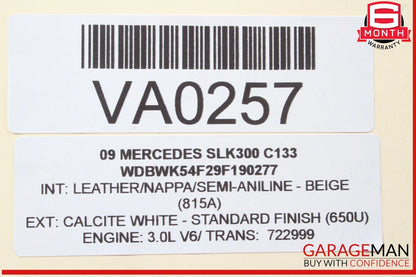 06-11 Mercedes R171 SLK300 C230 Generator Alternator 150 AMP 2721540002 OEM