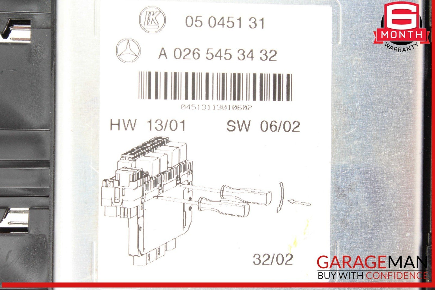 03-12 Mercedes R230 SL500 SL55 AMG SL550 Rear SAM Fuse Box Relay Module OEM