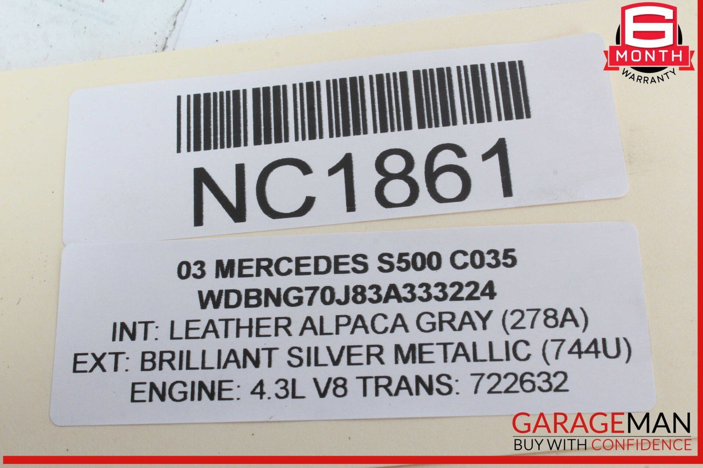 00-06 Mercedes W220 S500 Rear Right Passenger Side Seat Control Module Unit OEM