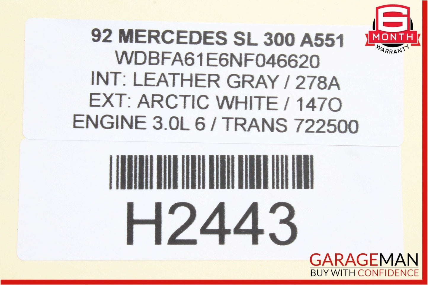 90-02 Mercedes R129 300SL SL500 Front Right Side Interior Door Handle Assembly