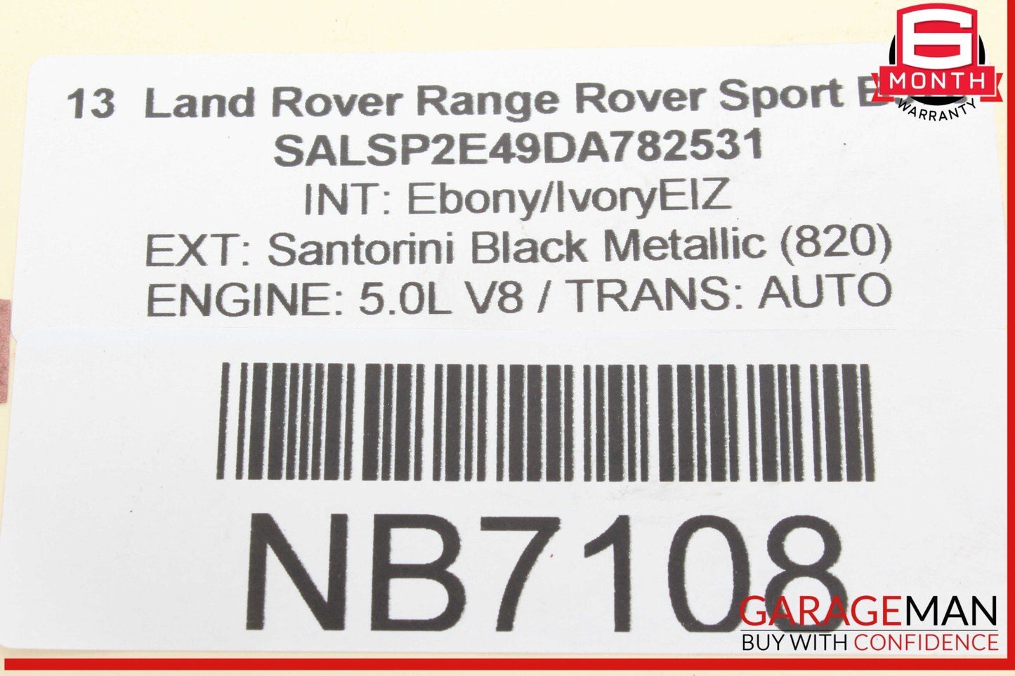 10-13 Land Rover Range Rover Sport Rear Right Side Bumper Mounting Bracket OEM