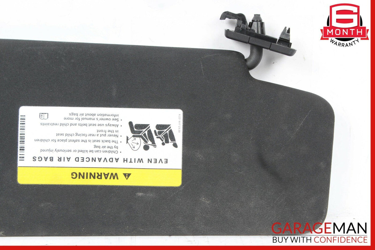 08-14 Mercedes W204 C250 C300 Front Left Side Sun Visor Sunvisor Shade Black