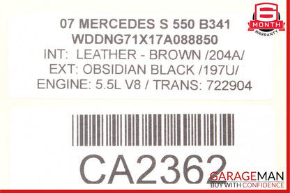 07-14 Mercedes W221 S550 CL550 S450 Trunk Lid Unlock Release Handle OEM