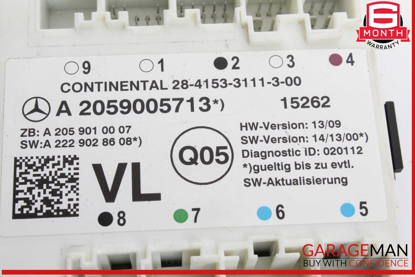 15-18 Mercedes W205 C300 Front Left Driver Side Door Control Module