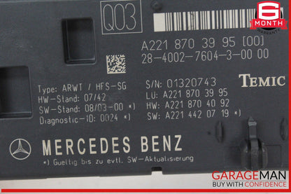 07-14 Mercedes W221 S550 Trunk Release Remote Open Close Module 2218703995 OEM