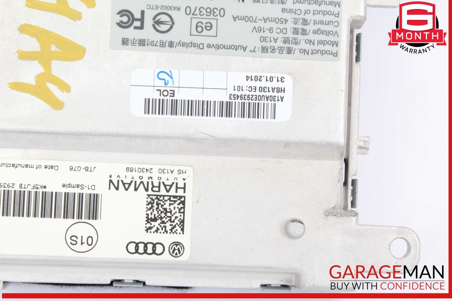 13-16 Audi A4 Front Dash Info Navigation Audio Radio LCD Display Screen Monitor