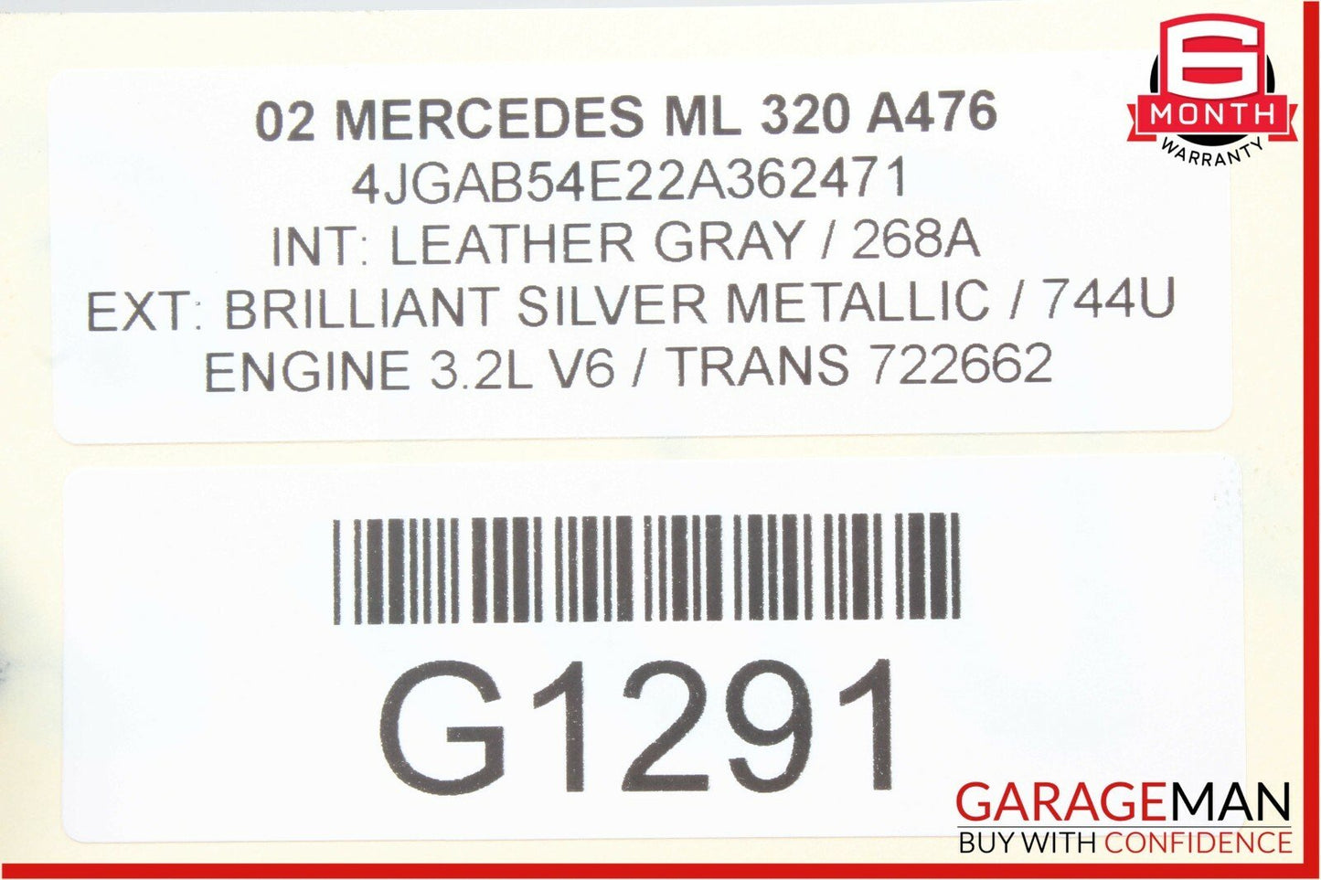 99-03 Mercedes W163 ML320 Rear Diff Differential Axle Carrier Ratio 3.46