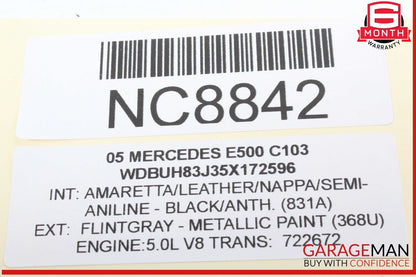 03-09 Mercedes W211 E500 Front Left Driver Side Door Control Module Unit OEM