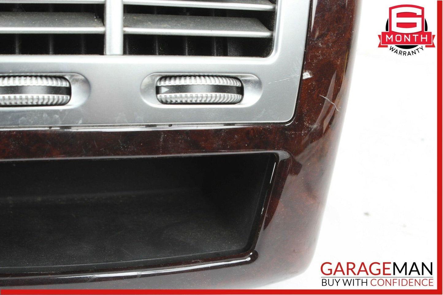 07-13 Mercedes S550 Rear Center Console A/C AC Air Vent Grille Panel Trim Wood