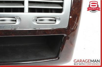 07-13 Mercedes S550 Rear Center Console A/C AC Air Vent Grille Panel Trim Wood