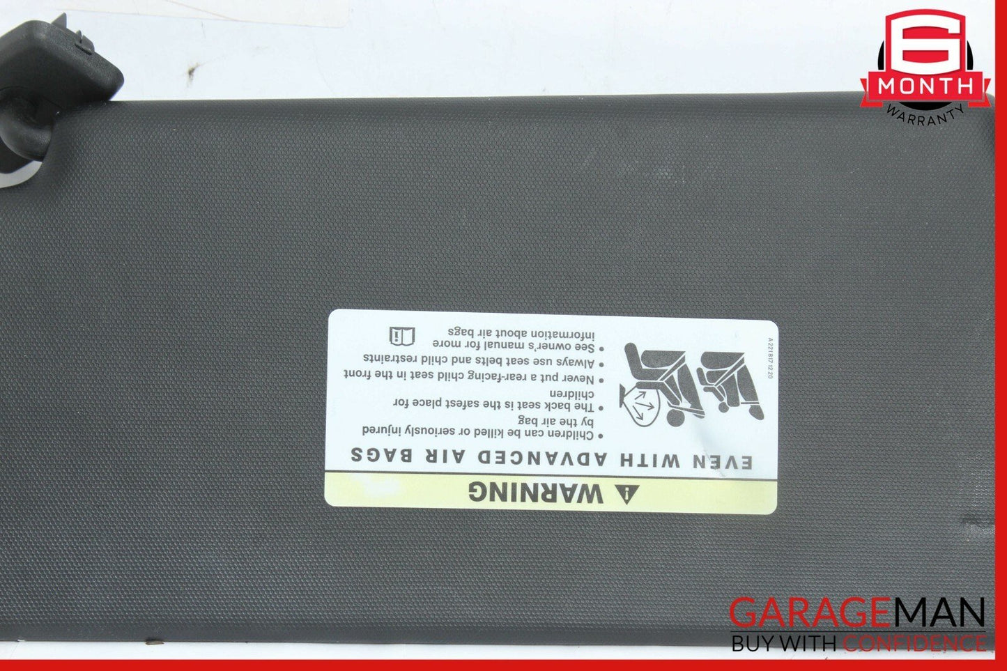 08-14 Mercedes W204 C350 Front Right Passenger Sun Visor Sunvisor Shade Black
