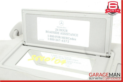 07-13 Mercedes CL600 S550 Front Left Sun Visor Sunvisor Shade Cover Grey Suede