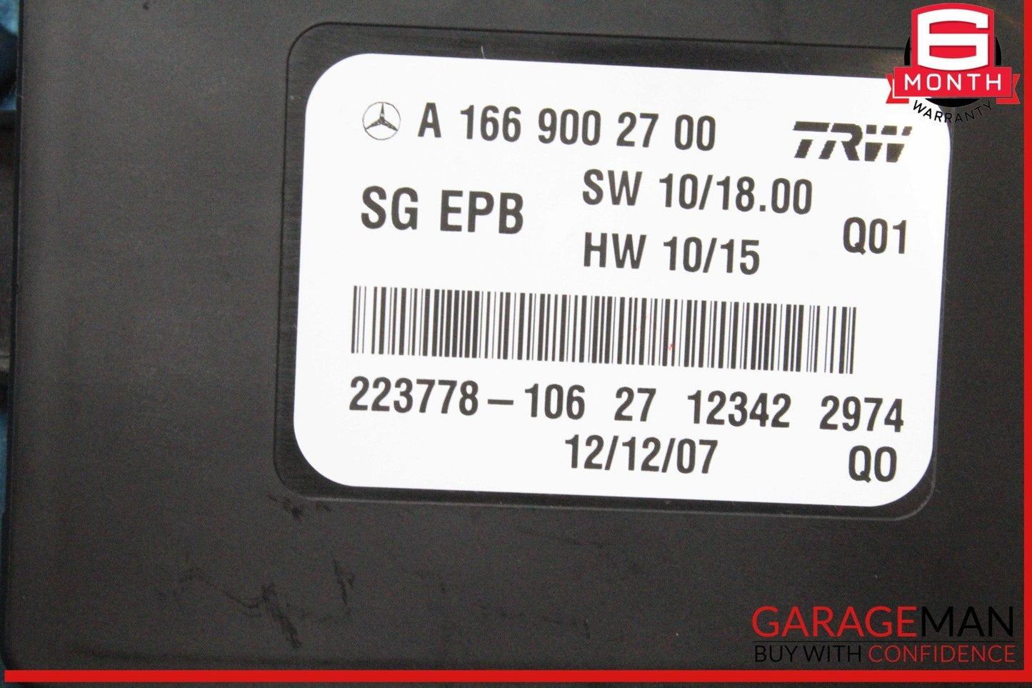 12-16 Mercedes X166 GL450 Hand Parking Brake Control Module Unit 1669002700 OEM