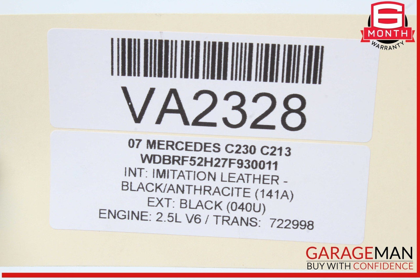 01-07 Mercedes W203 C230 C350 Rear Right Side Window Regulator Motor OEM