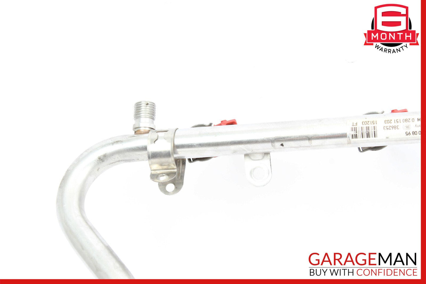 01-04 Mercedes W203 C240 Fuel Injection Rail Line w/ Injectors 1120700895 OEM