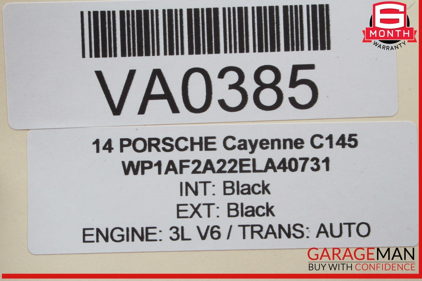 11-18 Porsche Cayenne 958 Front Right Passenger Side Door Window Regulator Motor