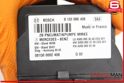 07-20 Mercedes W221 S550 CLS400 Dynamic Seat Vacuum Pump 0008003648 OEM