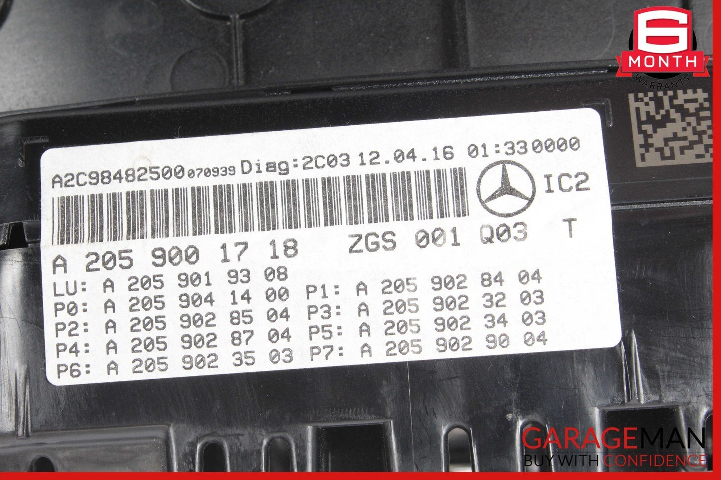 15-18 Mercedes W205 C300 Speedometer Odometer Instrument Cluster Gauge OEM