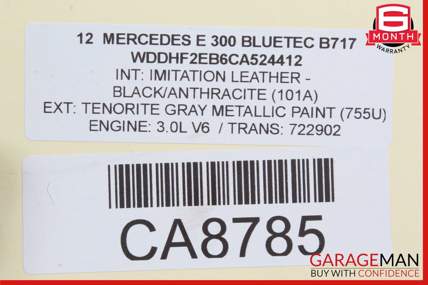 10-18 Mercedes W212 E350 CLS500 Rear Top Overhead Dome Light Reading Map OEM