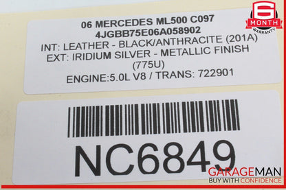 06-09 Mercedes W164 ML500 ML550 R500 Park Assist Parktronic Control Module PDC