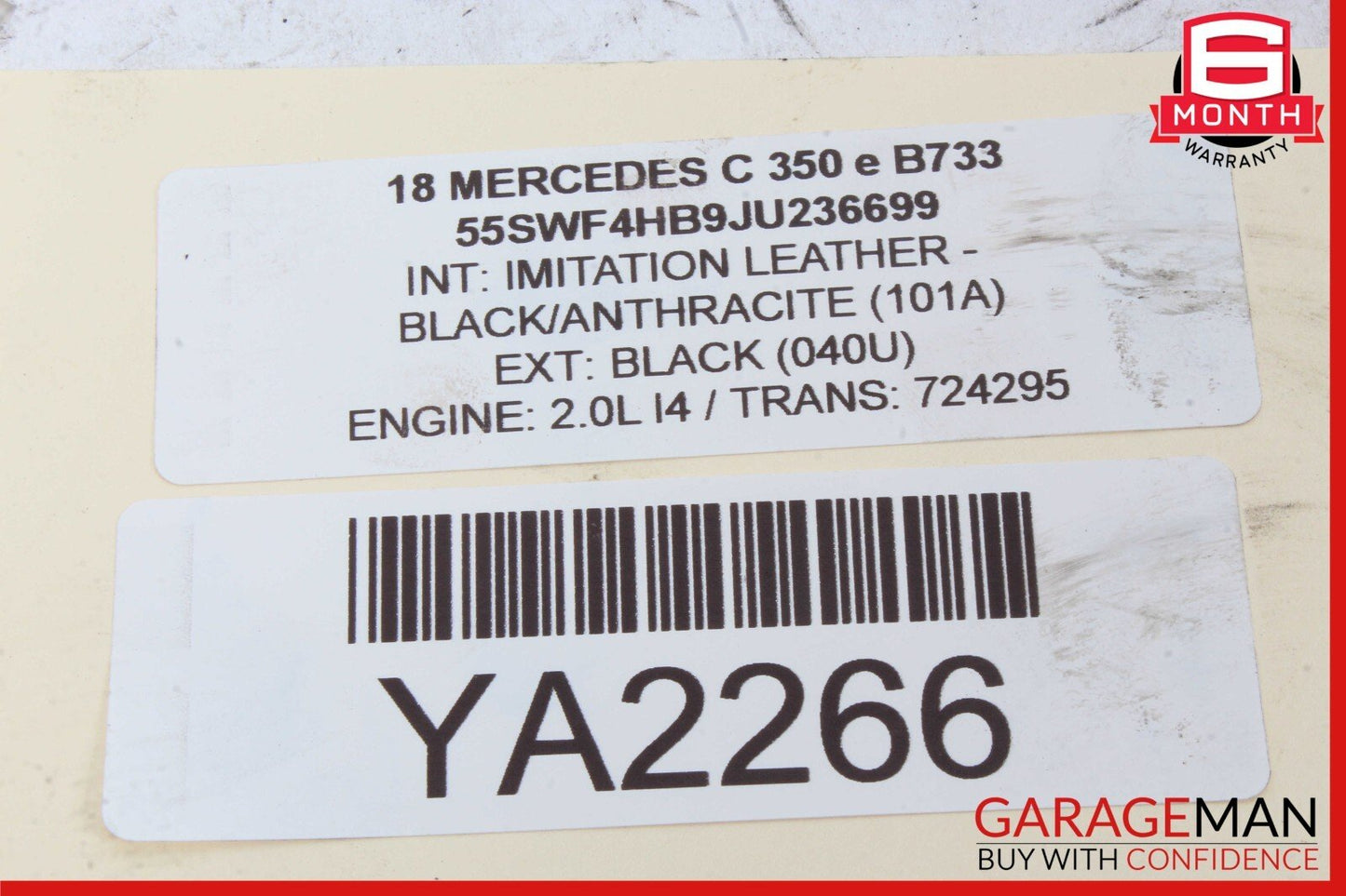 15-20 Mercedes W205 C350e Left Power Steering Rack & Pinion Control Arm RWD OEM