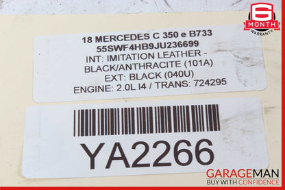 15-20 Mercedes W205 C350e Left Power Steering Rack & Pinion Control Arm RWD OEM