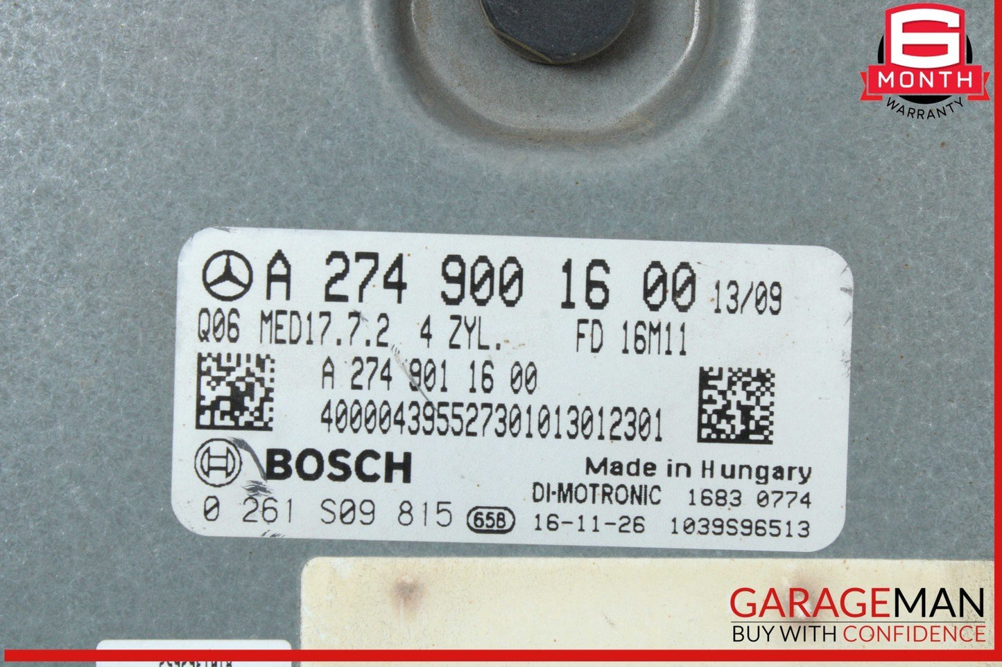 15-20 Mercedes W213 E300 C300 GLC350e M274 2.0L ECU ECM Engine Control Module