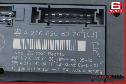 07-14 Mercedes W216 CL550 CL63 AMG Front Right Passenger Seat Control Module OEM