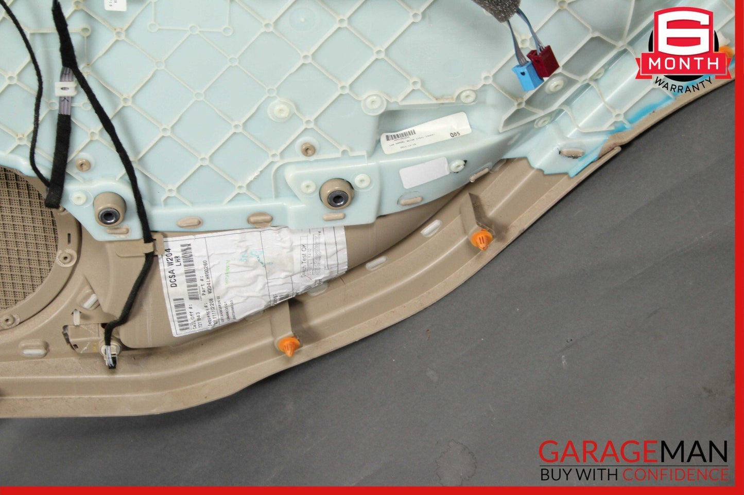 08-14 Mercedes W204 C300 C250 Rear Left Side Interior Door Panel Assembly Beige