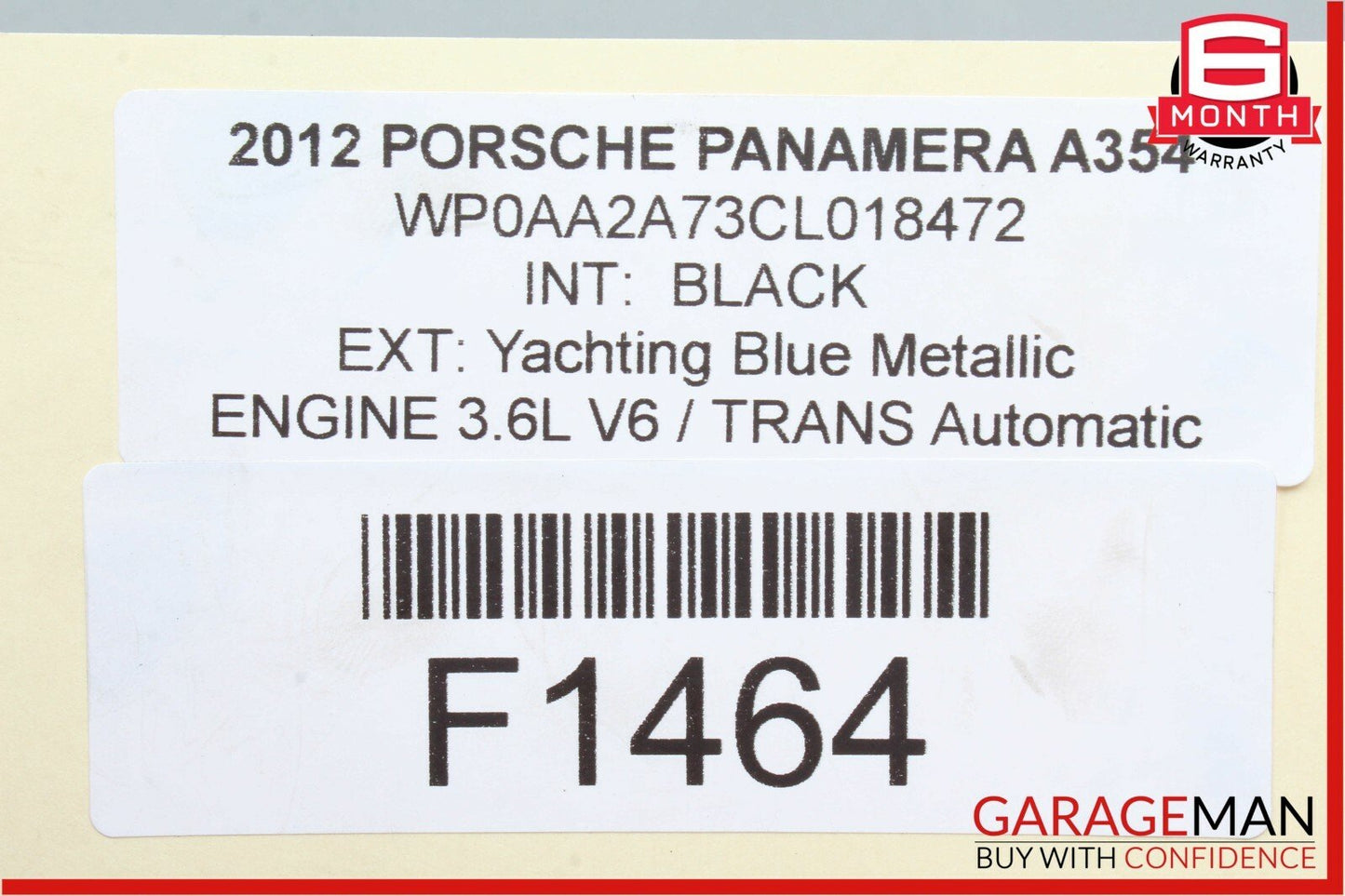 10-15 Porsche Panamera 970 Rear Trunk Tailgate Hatch Wiring Wire Harness OEM