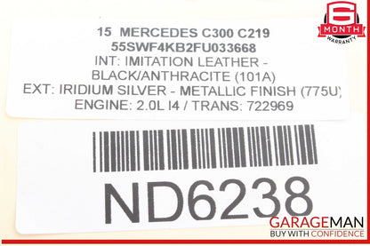 15-20 Mercedes W205 C300 SLC300 Coolant Reservoir Overflow Expansion Tank OEM